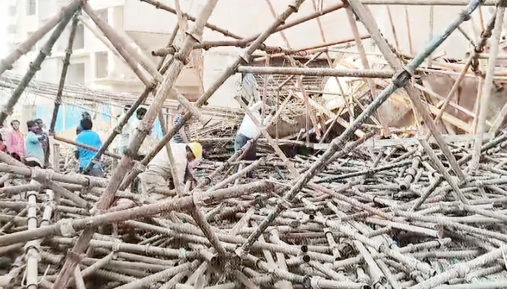  देखें VIDEO : निर्माणाधीन बिल्डिंग का सेंट्रिंग गिरने से 10 मजदूर दबे, एक की मौत