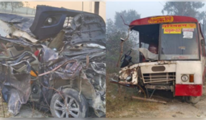 जौनपुर-रायबरेली हाईवे पर कार और बस की टक्कर में तीन की मौत, महाकुंभ से लौट रहे थे लोग 