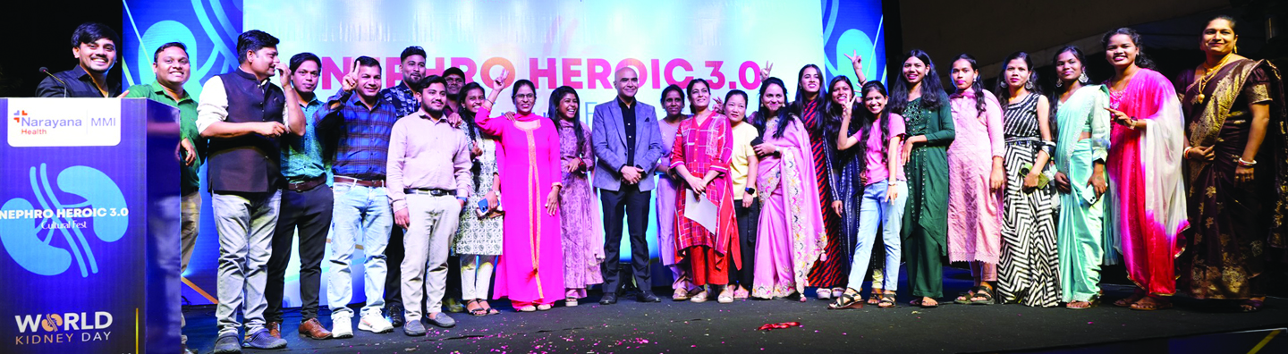 एमएमआई नारायणा हॉस्पिटल में किडनी की बीमारियों से जंग जीते मरीज हुए सम्मानित 
