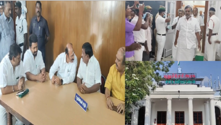 पुडुचेरी विधानसभा में हंगामा : डीएमके-कांग्रेस सदस्यों का धरना पुडुचेरी विधानसभा में हंगामा : डीएमके-कांग्रेस सदस्यों का धरना
