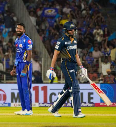 आईपीएल 2025 : धीमी ओवर गति के लिए मुंबई इंडियंस के कप्तान हार्दिक पांड्या पर लगाया गया जुर्माना