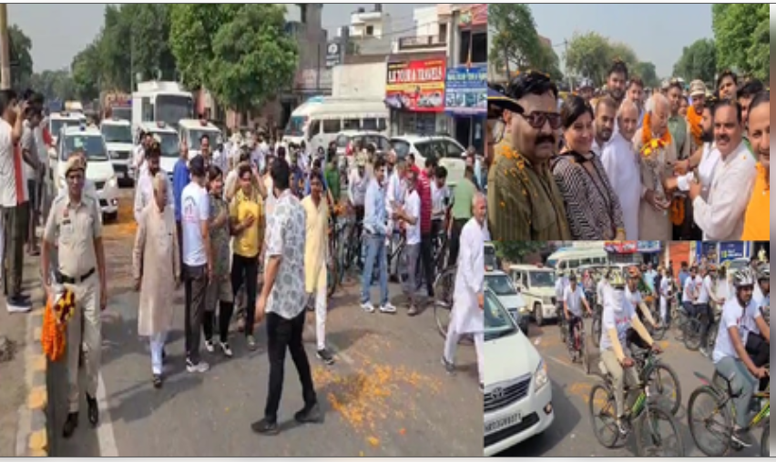 यमुनानगर में 'साइक्लोथॉन 2.0': चिलचिलाती धूप में साइकिल पर निकले लोग, नशे से दूरी बनाने का दे रहे संदेश 
