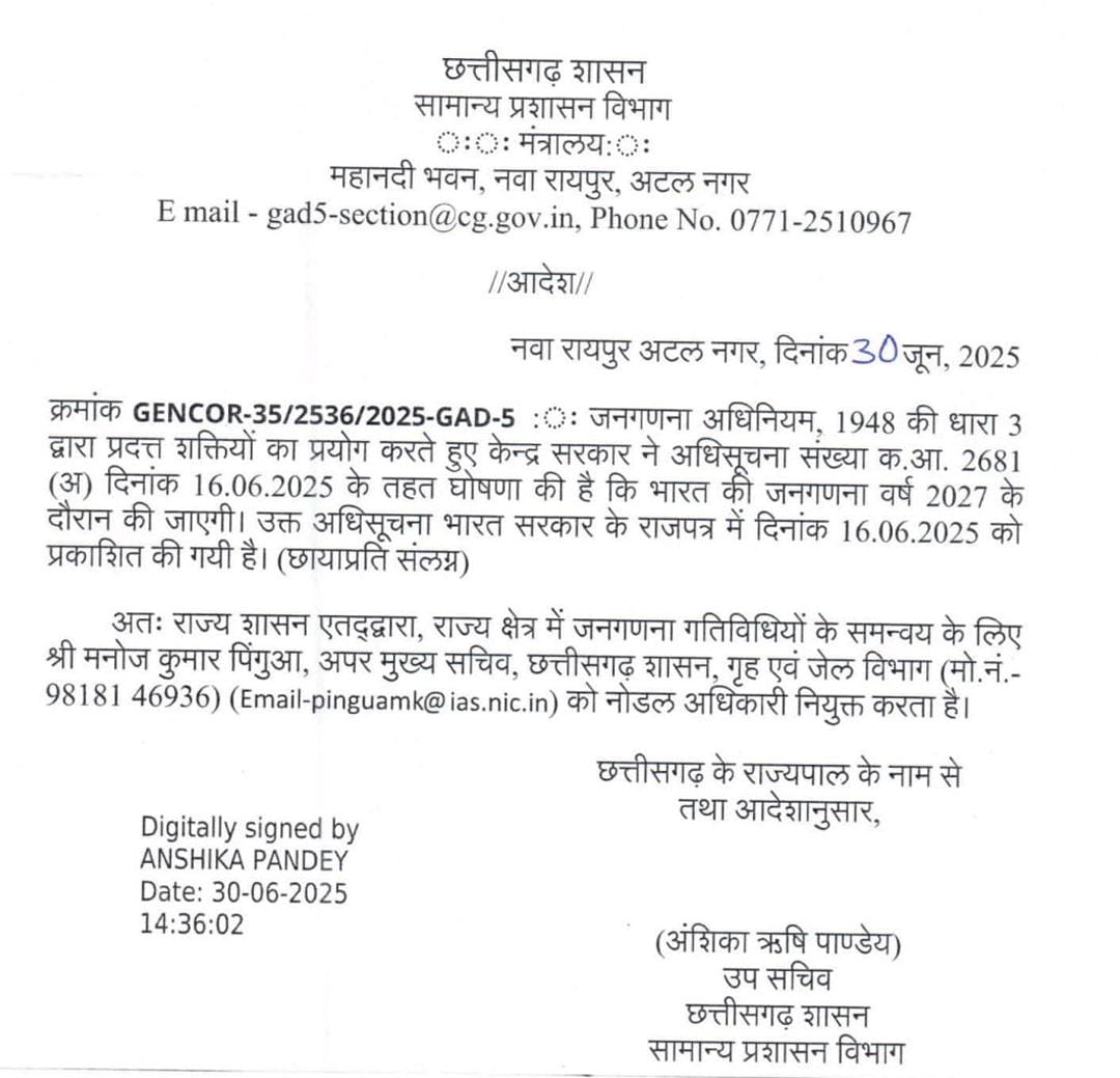 पिंगुवा प्रदेश में जनगणना कार्य के लिए राज्य नोडल अधिकारी नियुक्त पिंगुवा प्रदेश में जनगणना कार्य के लिए राज्य नोडल अधिकारी नियुक्त