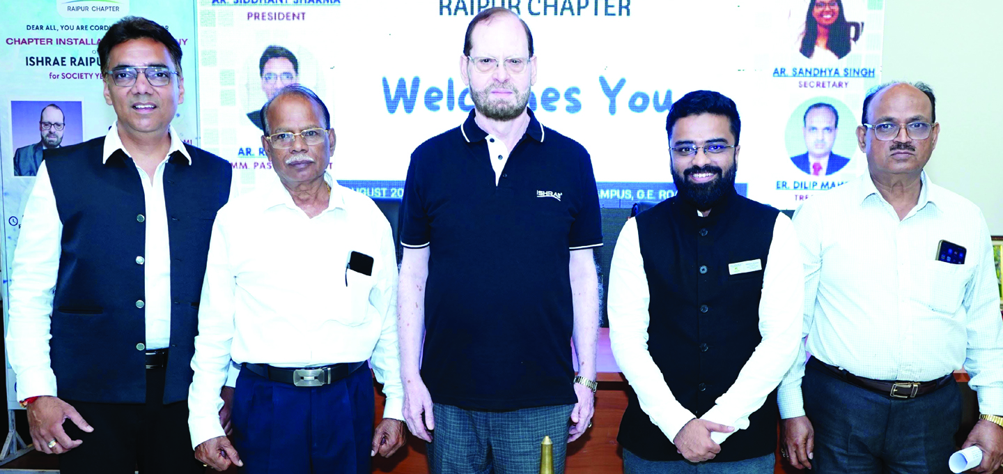 इशरे रायपुर चैप्टर के पदभार ग्रहण में सिद्धांत फिर बने अध्यक्ष और श्रेयांश प्रेसीडेंट इलेक्ट