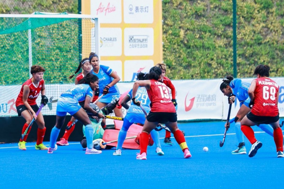 भारत का महिला एशिया कप हॉकी में शानदार आगाज, थाईलैंड को 11-0 से हराया भारत का महिला एशिया कप हॉकी में शानदार आगाज, थाईलैंड को 11-0 से हराया