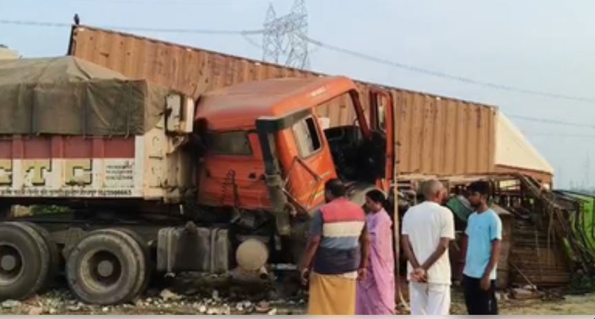 कैमूर : तेज रफ्तार ट्रक होटल में जा घुसा, एक की मौत, दो घायल