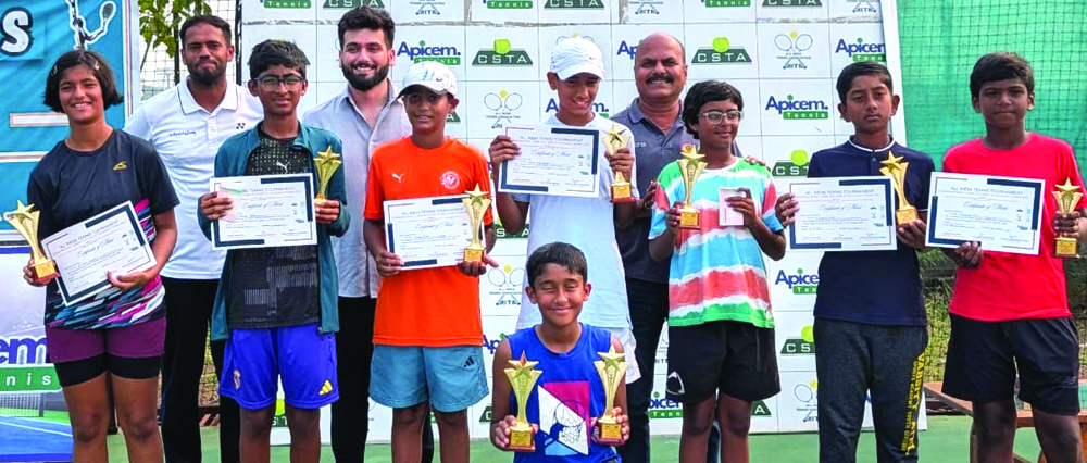 अंडर-12 एवं अंडर-14 टेनिस चैंपियनशिप सीरीज रही सफल