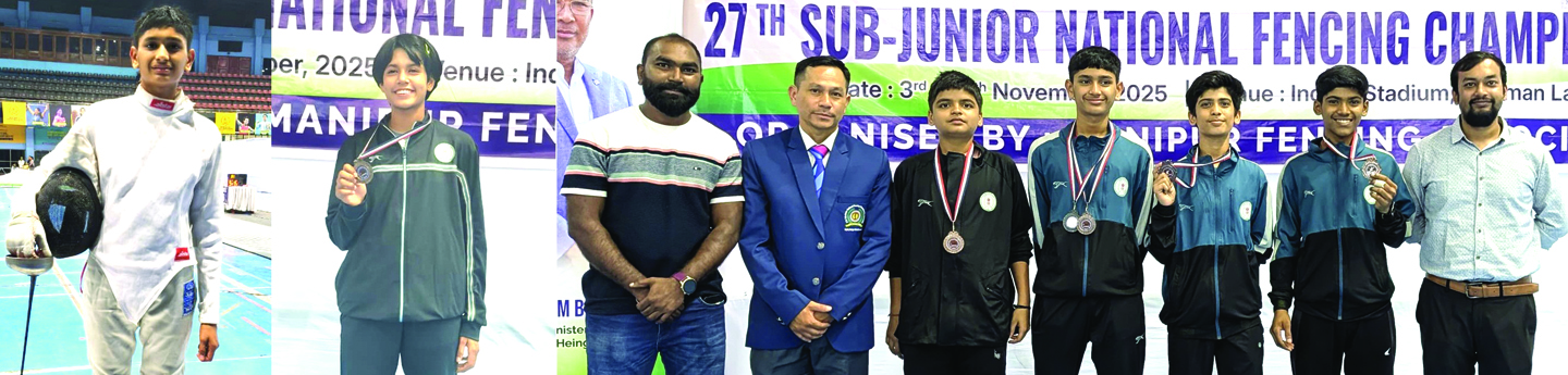 27वीं सबजूनियर राष्ट्रीय फेंसिंग स्पर्धा में छत्तीसगढ़ ने 1 रजत और 2 कांस्य जीते