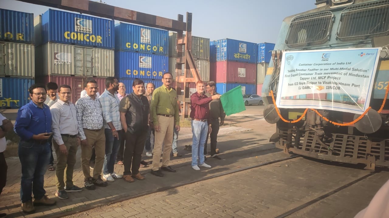 नवा रायपुर  से चीन के लिए तांबा सांद्रण का निर्यात शुरू 