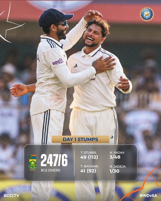 बड़ा स्कोर बनाने में नाकाम रहे दक्षिण अफ्रीकी बल्लेबाज, कुलदीप ने दिलाई भारत को वापसी