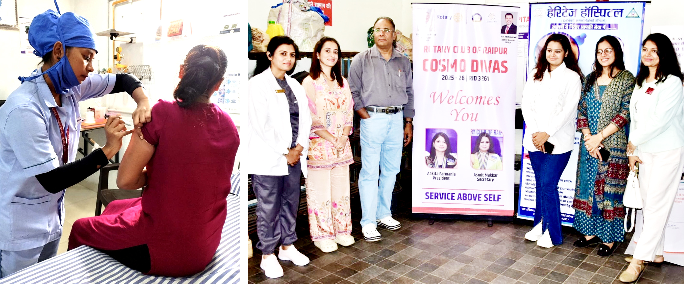 कॉस्मो दीवाज की पहल ईच वन वेक्सिनेट वन तहत अनेकों की सर्वाइकल कैंसर जांच
