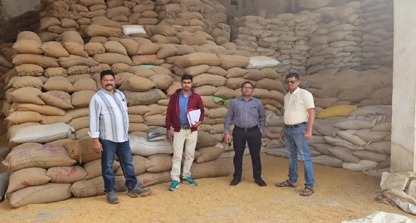 अवैध भण्डारण, परिवहन विक्रय करते हुए 1 लाख 52 हजार क्विंटल धान जब्त