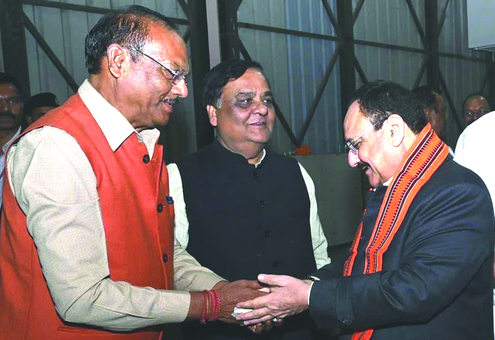 भाजपा के राष्ट्रीय अध्यक्ष नड्डा का छगन मुंदड़ा ने किया स्वागत