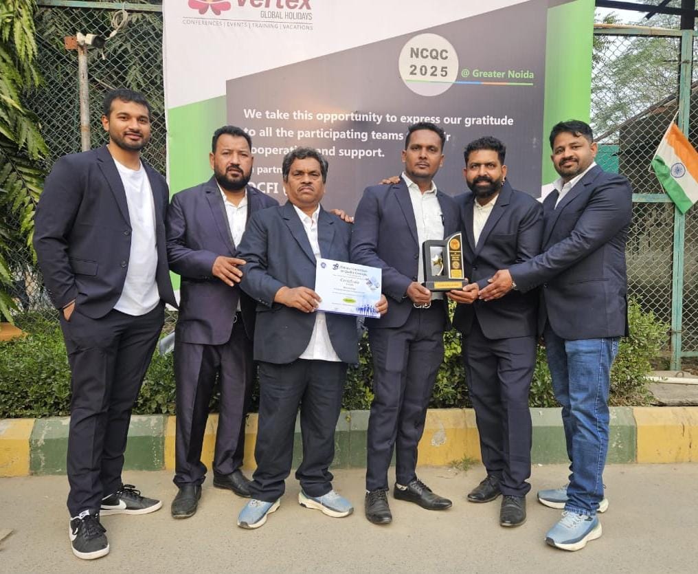 एनएमडीसी किरंदुल एसपी 1 की पिन्नाकल टीम ने नेशनल लेवल क्वालिटी सर्किल में जीता एक्सीलेंट अवार्ड