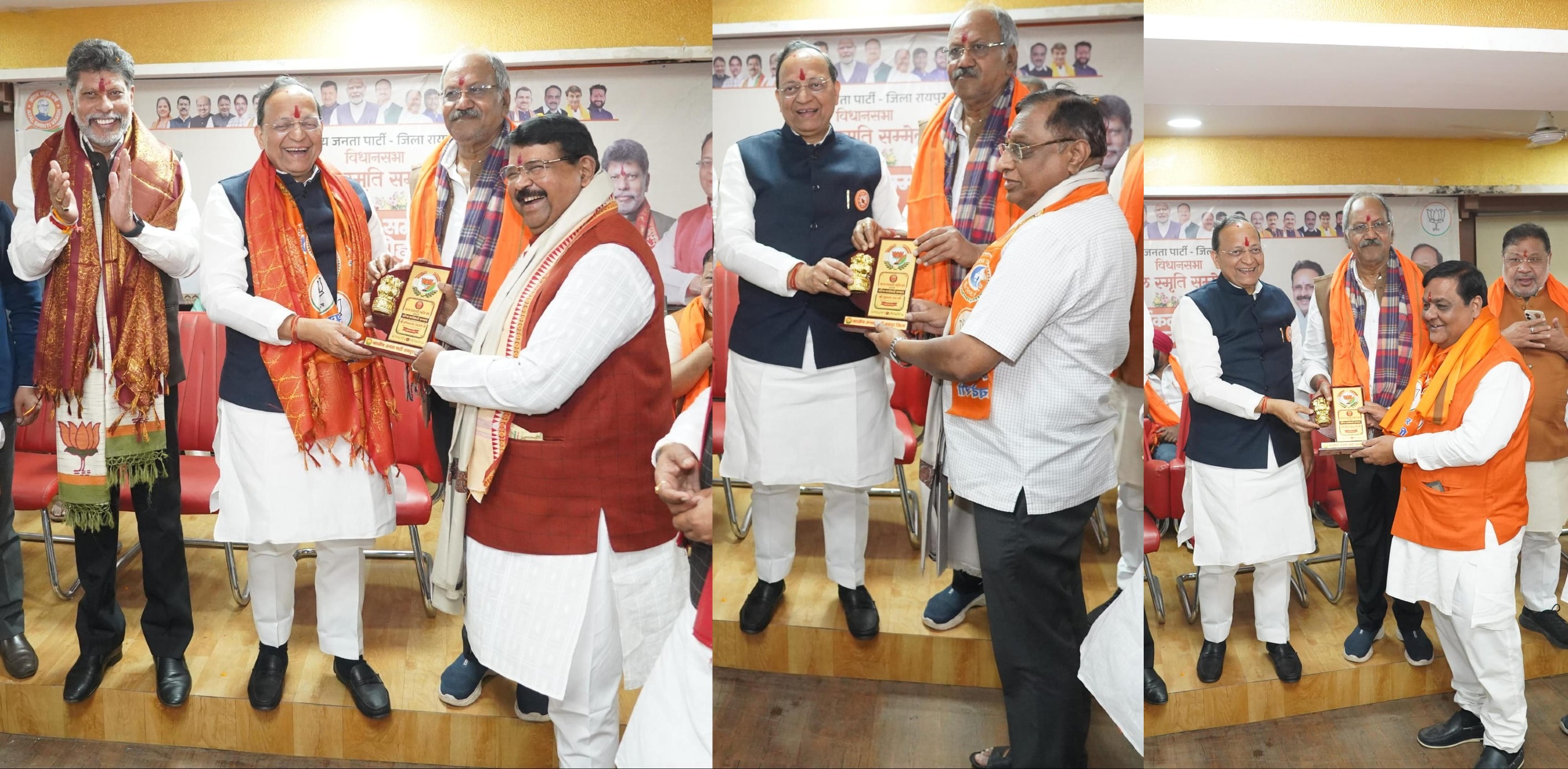 अटलजी के नेतृत्व में काम करने वाले वरिष्ठों का सम्मान किया पार्टी ने 