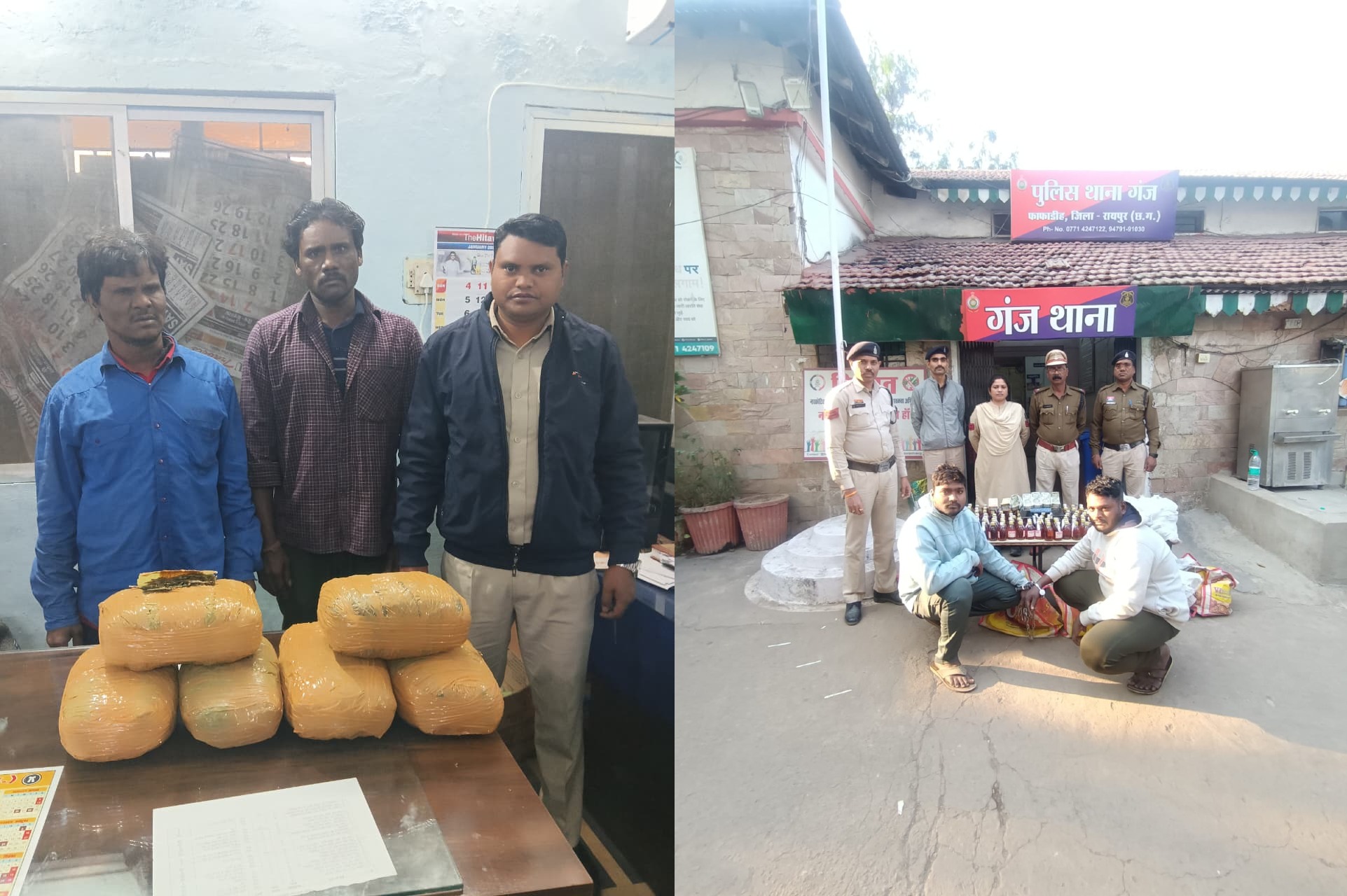 घर में स्टाक कर रखी शराब और 3.40 लाख जब्त, दो गिरफ्तार 