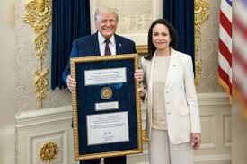 मचाडो ने अपना नोबेल शांति पुरस्कार ट्रंप को सौंपा