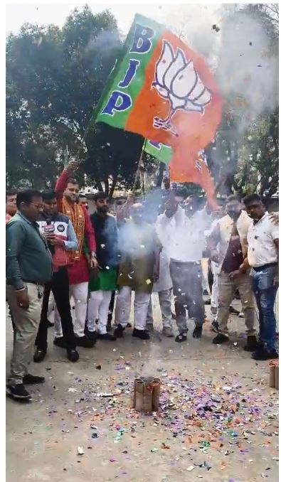 नबीन के सम्मान में एकात्म परिसर में जश्न 