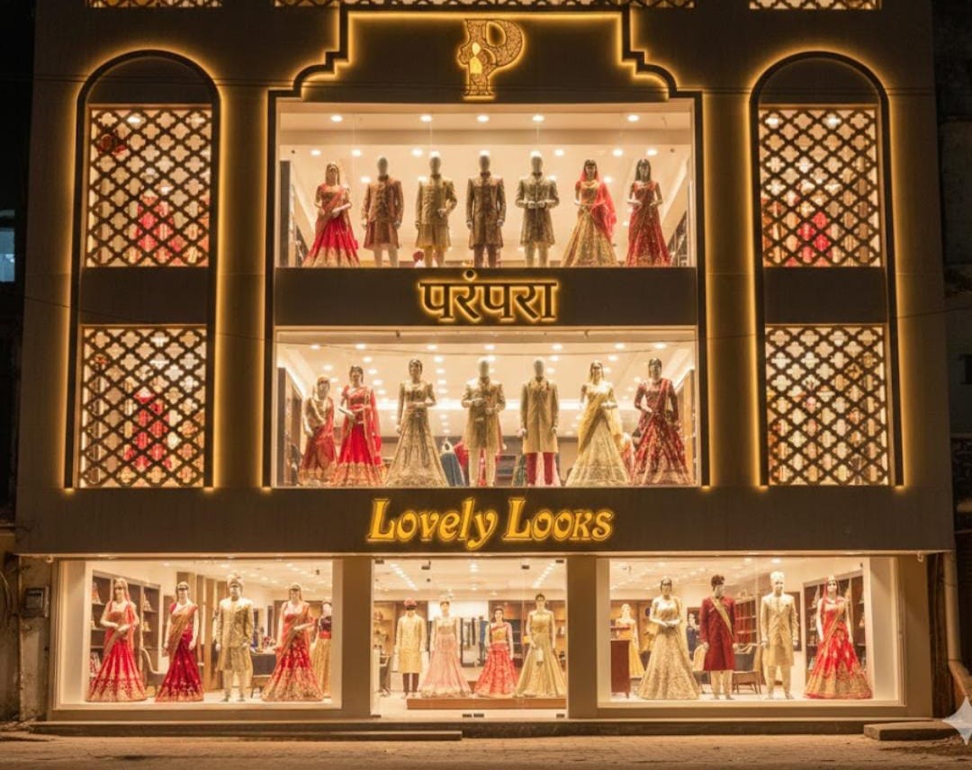 एथेनिक शो रुम 'परंपरा ' का उदघाटन 