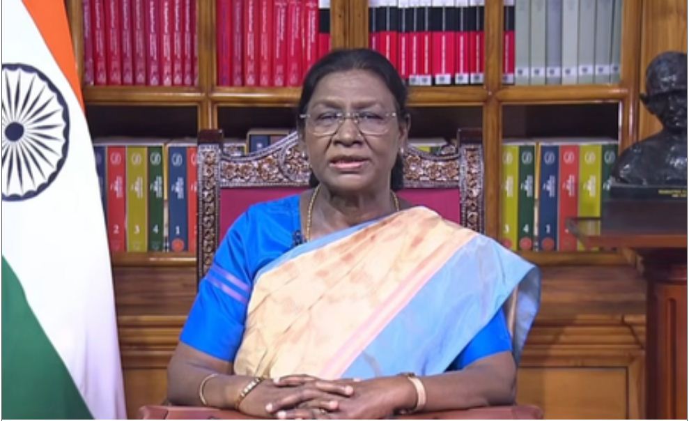 भारत दुनिया में शांति का संदेश फैला रहा है : राष्ट्रपति मुर्मू