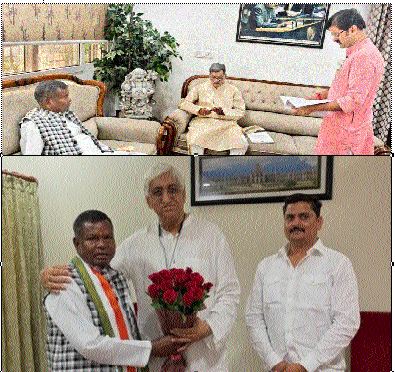 प्रदेश छोडऩे से पहले महंत-सिंहदेव से मिले लखमा