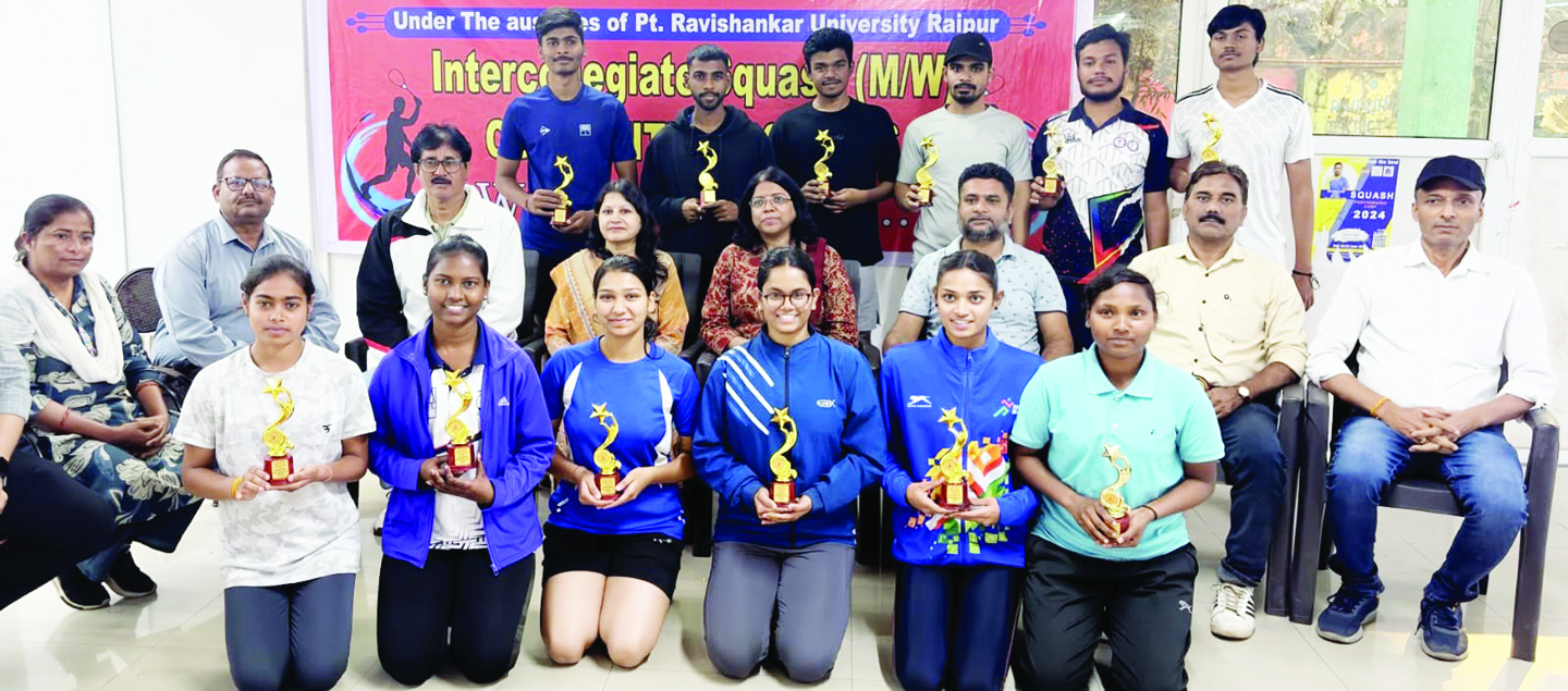 अंतरमहाविद्यालयीन स्क्वैश स्पर्धा में यश-अर्चिता प्रथम