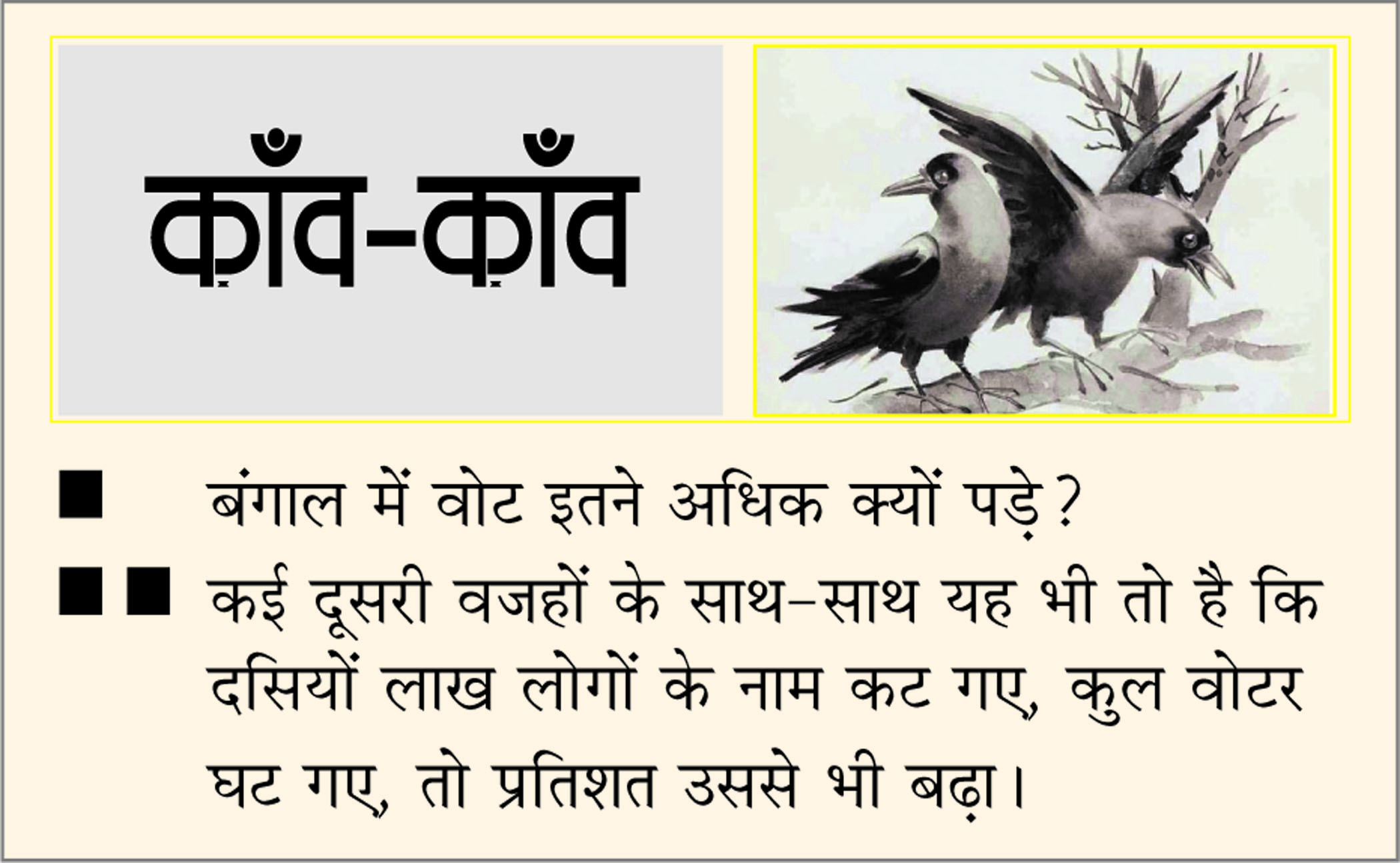 दैनिक 'छत्तीसगढ़' का काँव-काँव, 24 अप्रैल 2026