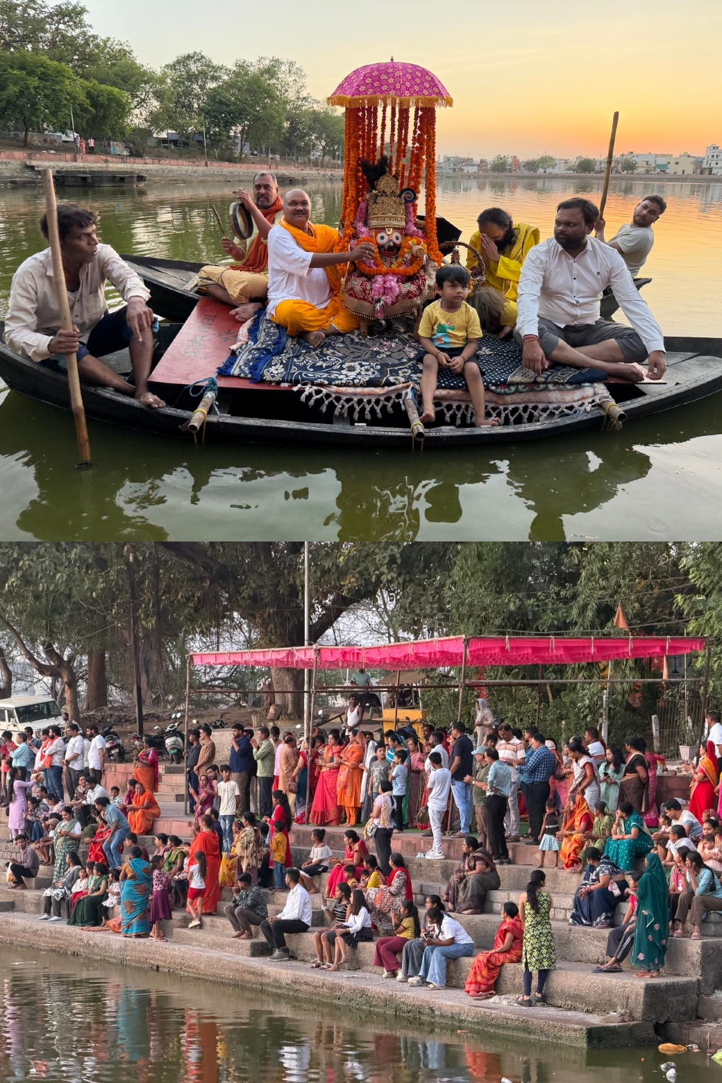 महाप्रभु जगन्नाथ ने किया नौका विहार, श्रद्धालुओं ने किए दर्शन 