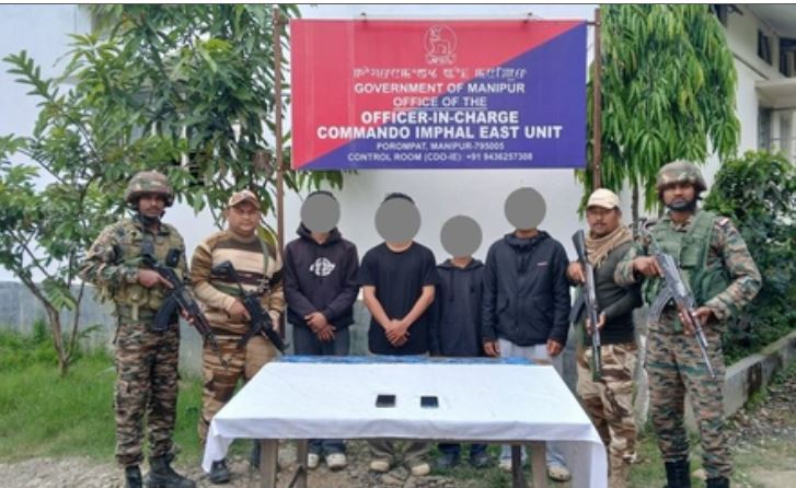 मणिपुर में दो बड़े नेताओं समेत आठ उग्रवादी गिरफ्तार, हथियारों का जखीरा जब्त