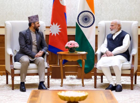 प्रधानमंत्री मोदी ने नेपाल के राष्ट्रीय स्वतंत्र पार्टी अध्यक्ष रबि लामिछाने से की मुलाकात 