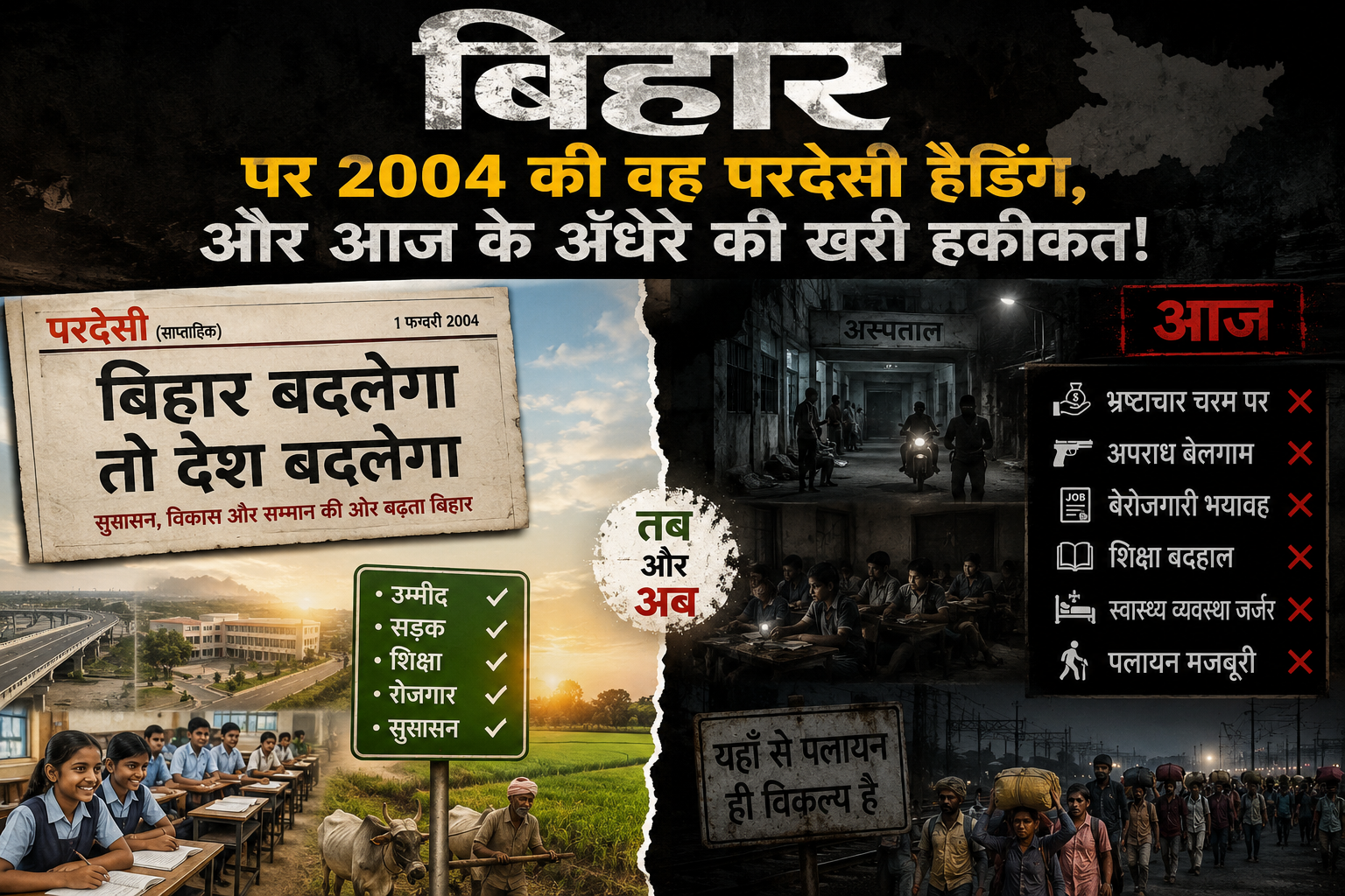 बिहार पर 2004 की वह परदेसी हैडिंग, और आज के अँधेरे की खरी हकीकत!