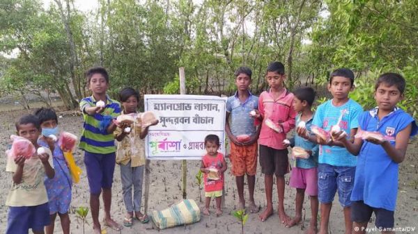 सुंदरबन: चक्रवात से बचने के लिए महिलाएं लगा रही हैं मैंग्रोव के पौधे