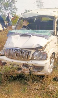 स्कॉर्पियो पलटी, एक मौत