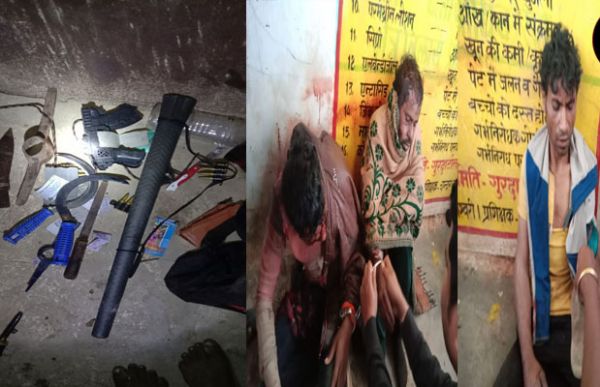 नक्सली बनकर घर में घुसे 3 युवकों को ग्रामीणों ने पीटा, 2 फरार