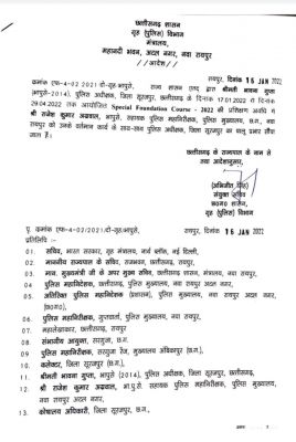 राजेश अग्रवाल सूरजपुर के प्रभारी एसपी