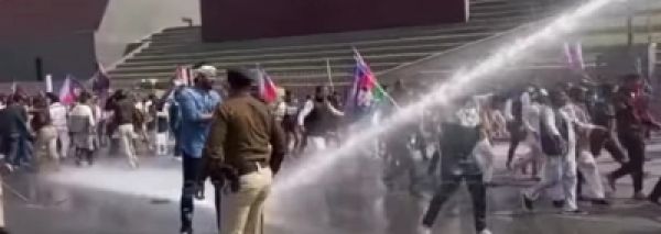 बिहार : नीतीश सरकार की बर्खास्तगी को लेकर चिराग का राजभवन मार्च, पुलिस ने जमकर चलाई लाठियां