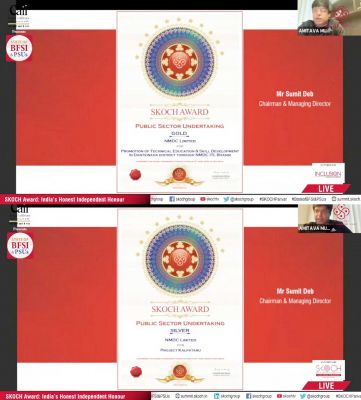 एनएमडीसी  ने 80वें स्कॉच सम्मेलन में दो पुरस्कार जीते