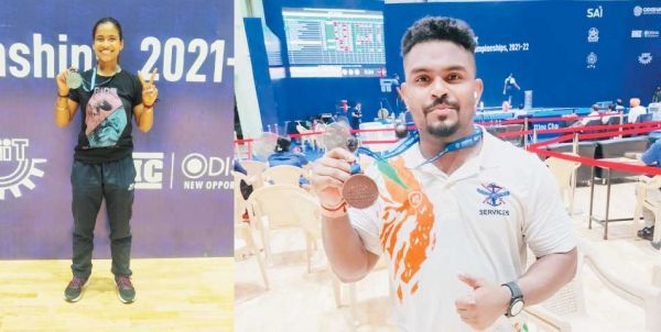 भारोत्तोलन स्पर्धा: ज्ञानेश्वरी को सिल्वर और जगदीश को कांस्य