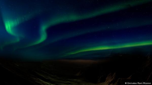 मंगल ग्रह पर प्रकाश का अद्भुत नजारा