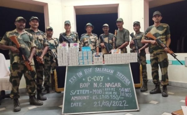 त्रिपुरा में बीएसएफ का बड़ा ऑपरेशन, 80 लाख के नशीले पदार्थ जब्त किए