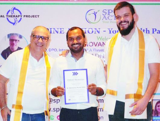 विख्यात पेन रेलीफ़ डॉक्टर अभिमन्यु का इटली के आस्टियोपेथ डॉक्टरों से प्रशिक्षण