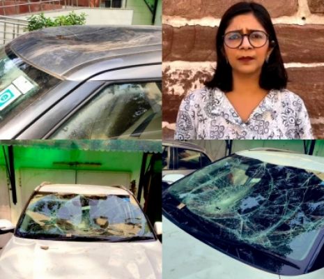 दिल्ली महिला आयोग की अध्यक्ष के घर हमला, गाड़ियों में की गयी तोड़फोड़