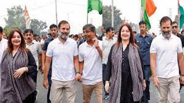 भारत जोड़ो यात्रा : अभिनेत्री पूजा भट्ट ने राहुल गांधी के साथ पदयात्रा की