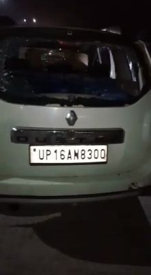बदमाशों ने दारोगा, कॉन्स्टेबल पर किया हमला, गाड़ी छोड़ हुए फरार