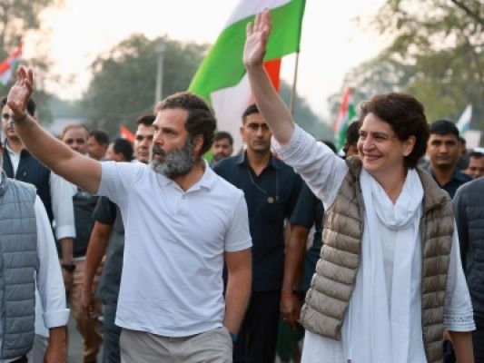 भारत जोड़ो यात्रा में राहुल गांधी को मिला प्रियंका का साथ
