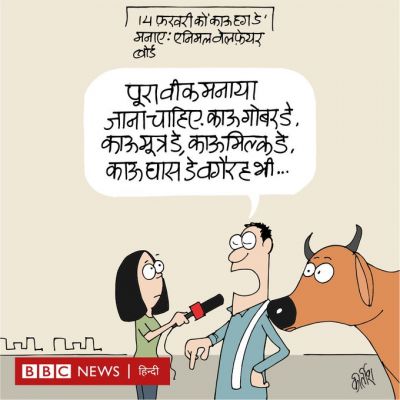 वेलेंटाइन डे को ‘काउ हग डे’ के तौर पर मनाने का शिवसेना के उद्धव ठाकरे गुट ने मखौल उड़ाया