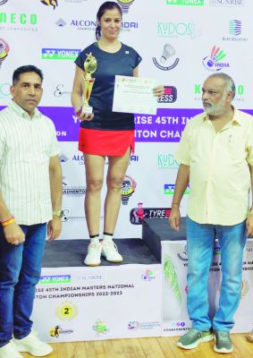 इंडियन मास्टर्स नेशनल बैडमिंटन चैंपियनशिप में मनीषी को सिल्वर