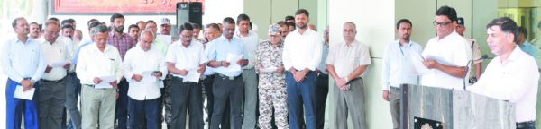 दक्षिण पूर्व मध्य रेल्वे अधिकारियों ने ली आतंकवाद विरोधी शपथ 