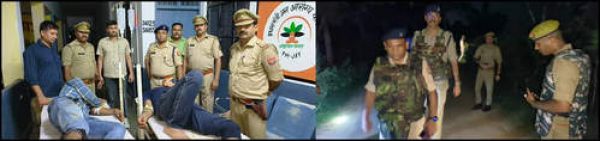बिजनौर में पुलिस मुठभेड़ में 2 बदमाश घायल, हथियार बरामद