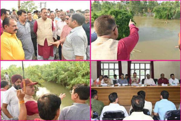 मंत्री गणेश जोशी पहुंचे उधमसिंहनगर, बाढ़ प्रभावित इलाकों का किया दौरा